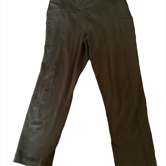 RBX Large Black Leggings with Pockets (Mid Calf) - Picture 1 of 2